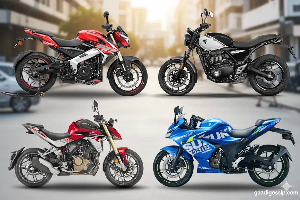 A comparative list of the top 10 motorcycles priced under Rs 2 lakh, ranked by their power-to-weight ratio